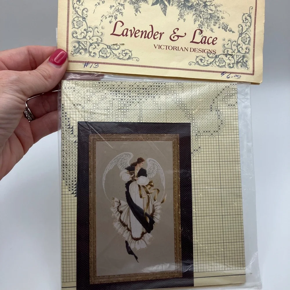 Lavender Lace Victorian Designs Cross Stitch Patterns Angel‎ Hope Mercy Guardian
